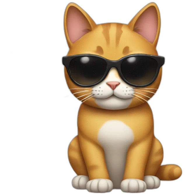 Cat with sunglasses emoji