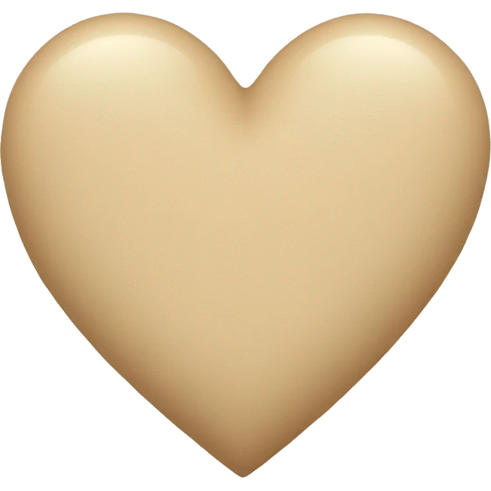 beige heart emoji