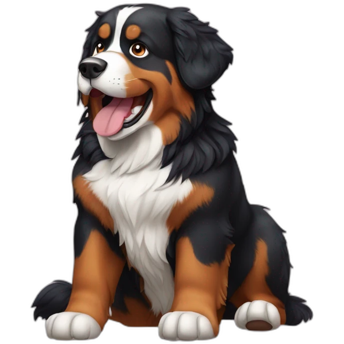 bernese mountain dog barking loud emoji