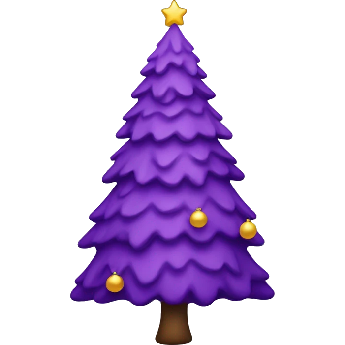 purple christmas tree  emoji