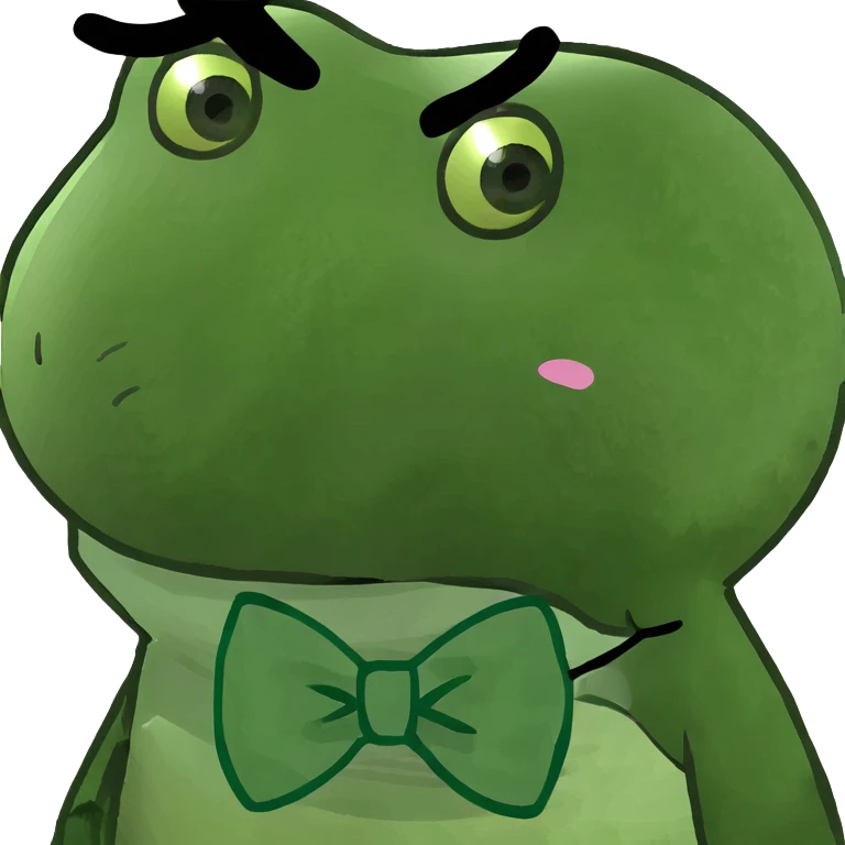 Sad emoji with bow emoji