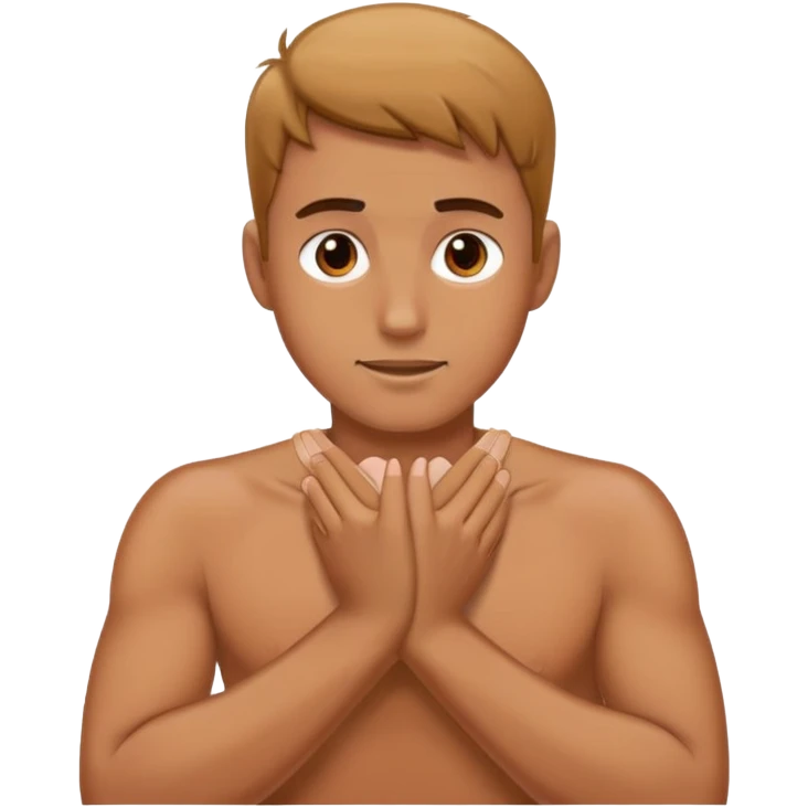 guy this his hands around neck  emoji