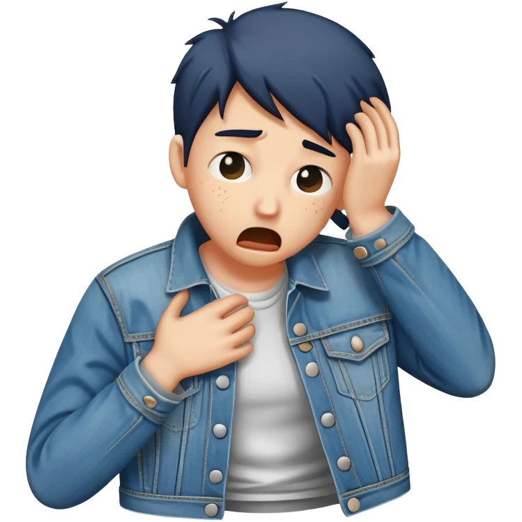 Choking on a Jean jacket emoji