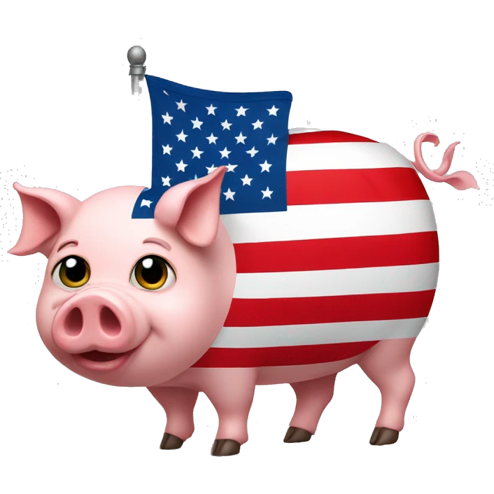 pig with usa flag emoji