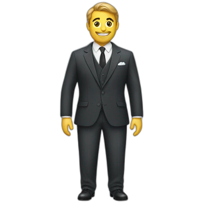 Men in a Tailor made suit emoji