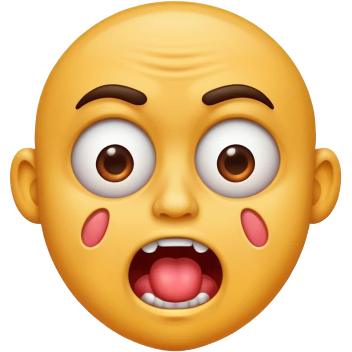 Crazy looking guy drooling  emoji