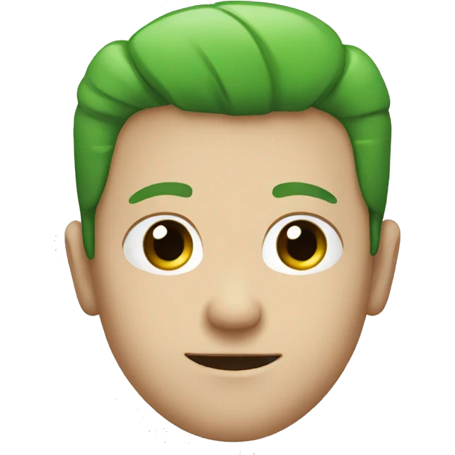 white man with four leaf clover emoji