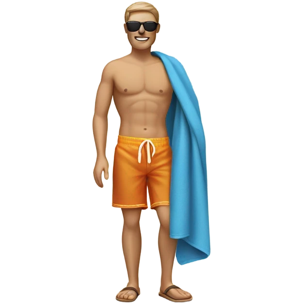 Guy on the beach in Spain  emoji