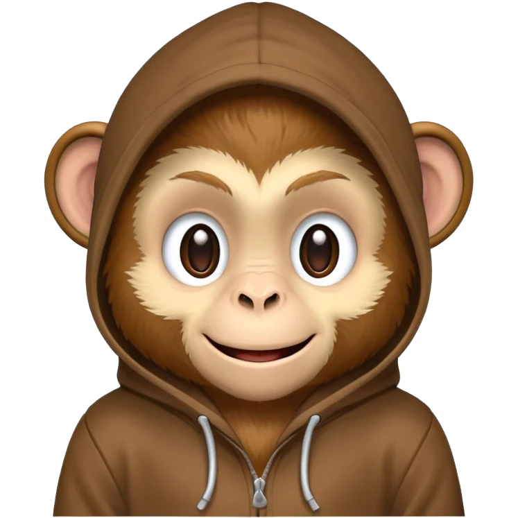 Monkey wearing a hoodie emoji