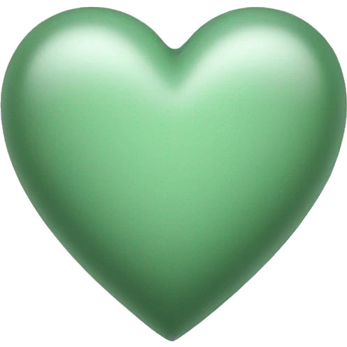 sage green heart emoji
