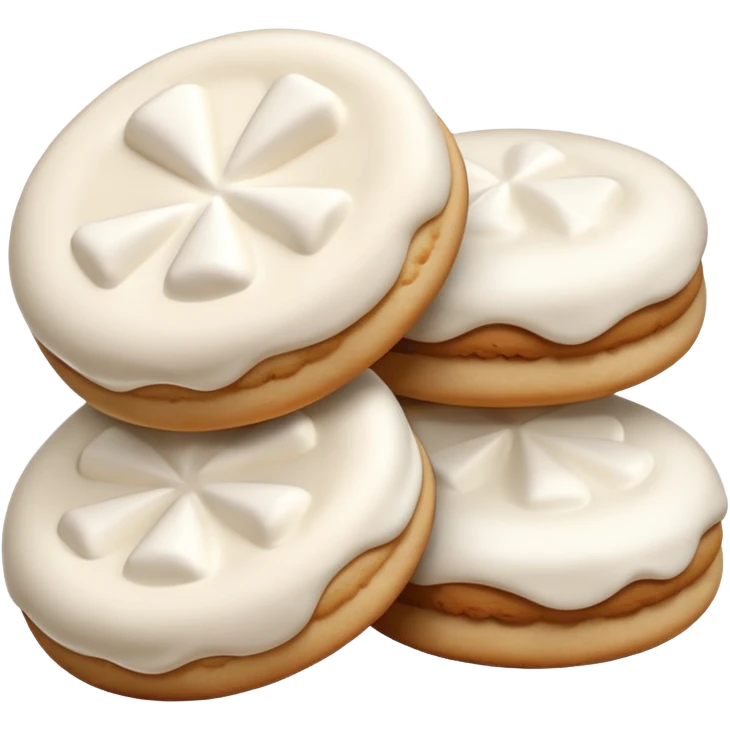 Marshmallow cream cookies emoji