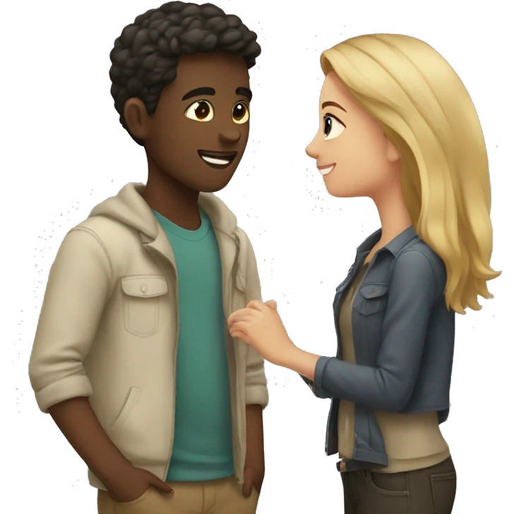 A girl dating a boy  emoji