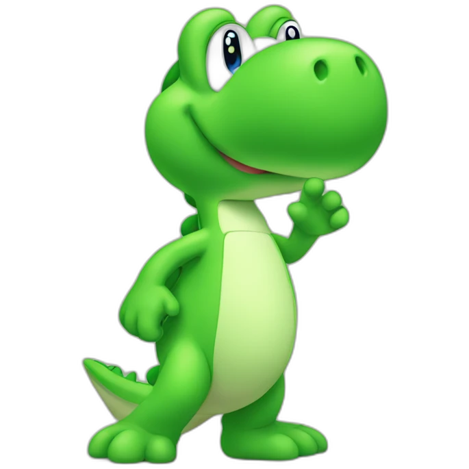Yoshi saluting emoji