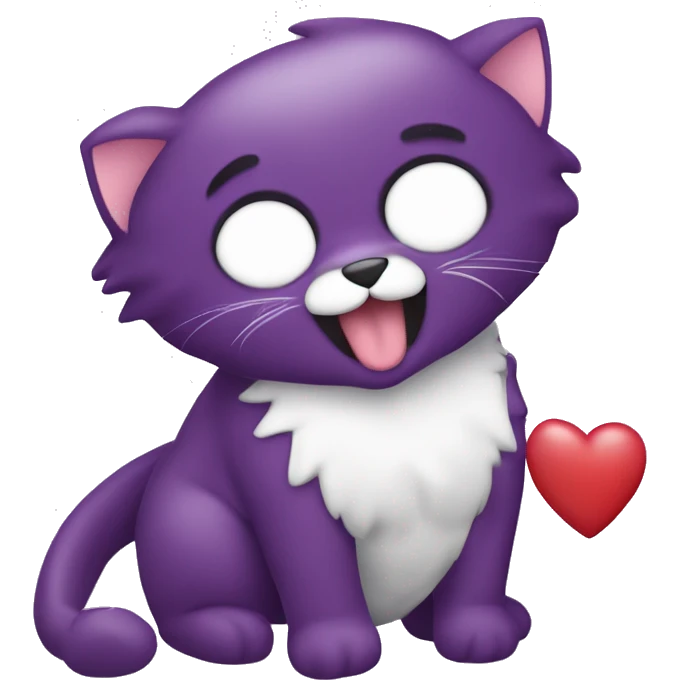 Tiburon con un corazón morado emoji