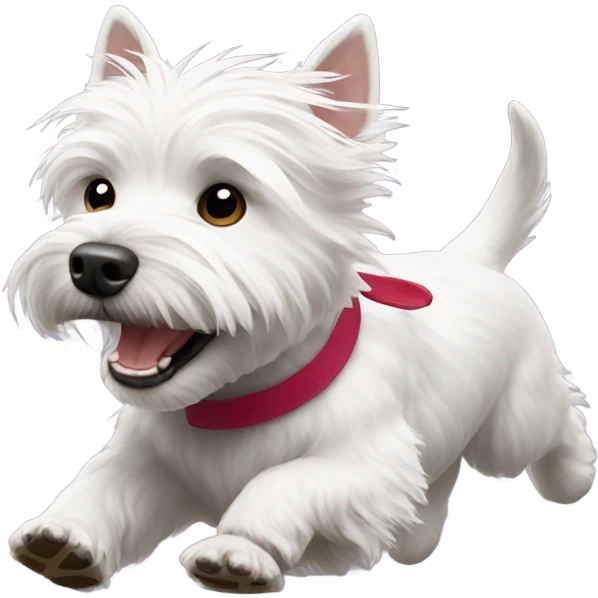 Westie running emoji