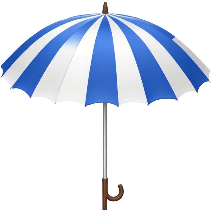 umbrella summer blue and withe emoji