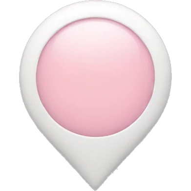 A pastel pink location pin emoji