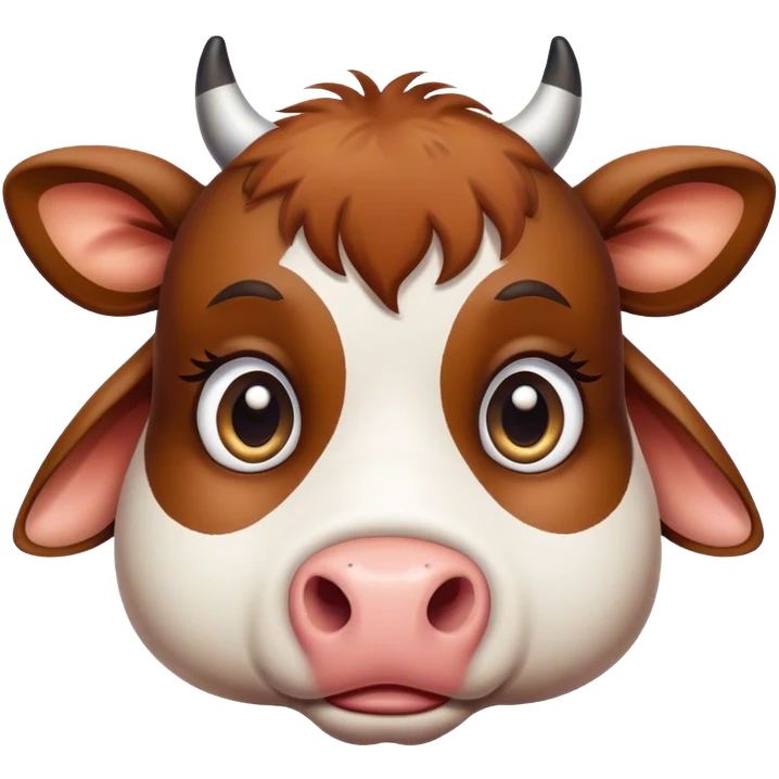 a sad cow emoji