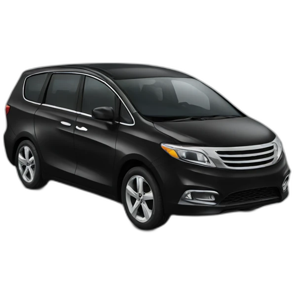 Black MPV car emoji