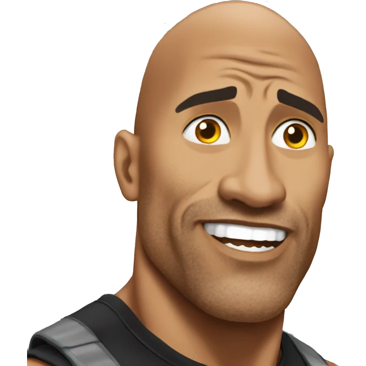 The rock mewing  emoji