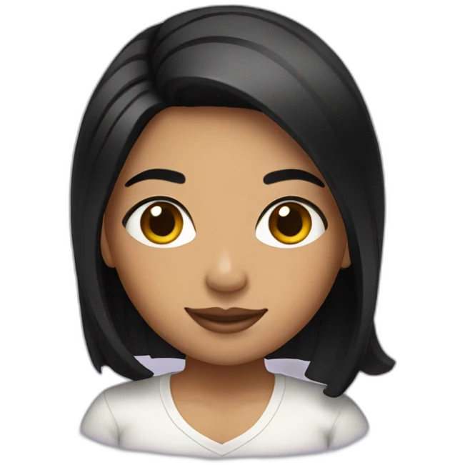 Puerto Rican girl with straight black hair emoji