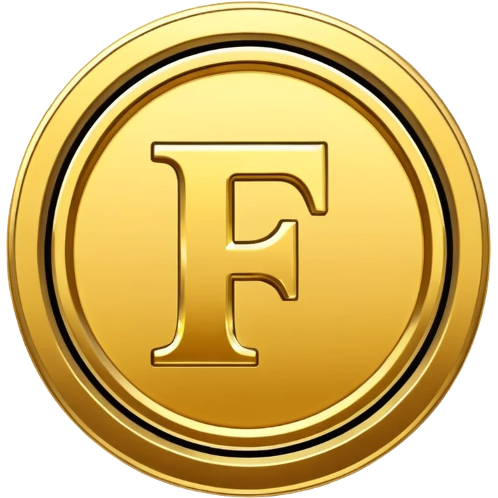 Currency crypto money symbol for the money "Fcoins" big letter F, casino coin colored

Dont make an E emoji