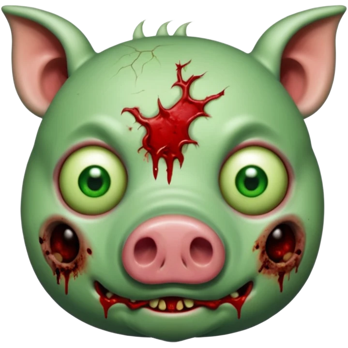 Zombie pig emoji