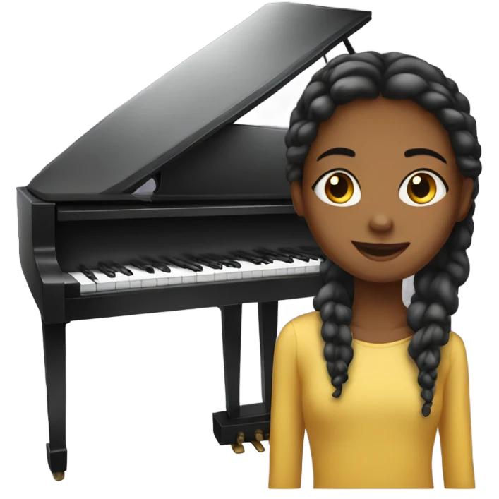 Girl n piano emoji