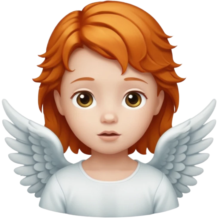 Make a baby angel emoji of just the face and have a piece of ginger hair emoji