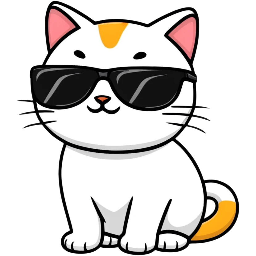 Cat with sunglasses emoji