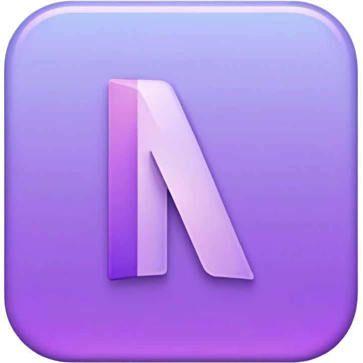 Netflix aesthetic "N" logo in pastel purples emoji