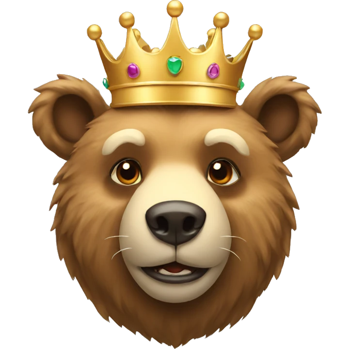 bear with crown emoji