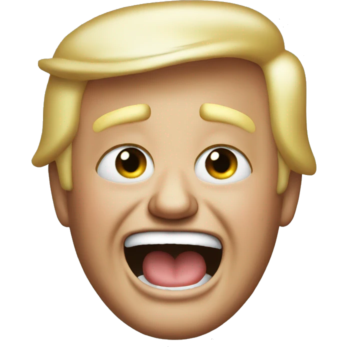 Ultra realistic trump crying laughing emoji