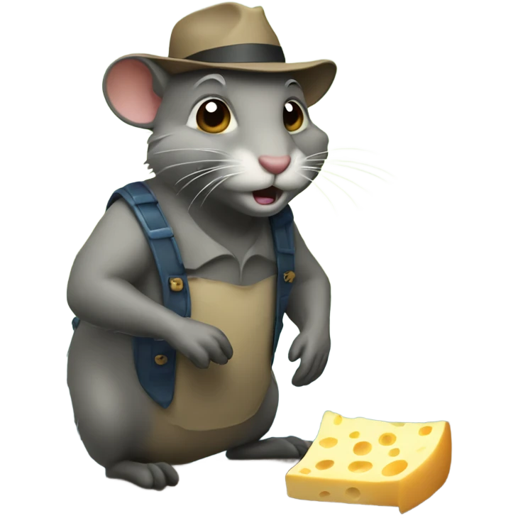 River rat with cheese emoji