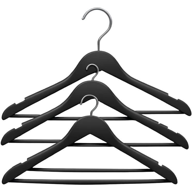 black hangers for clothes emoji