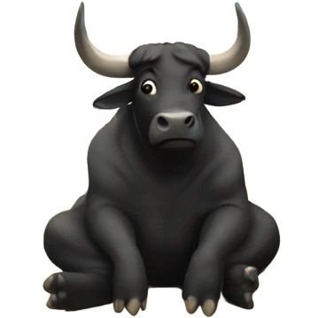 bull sitting in a classroom emoji