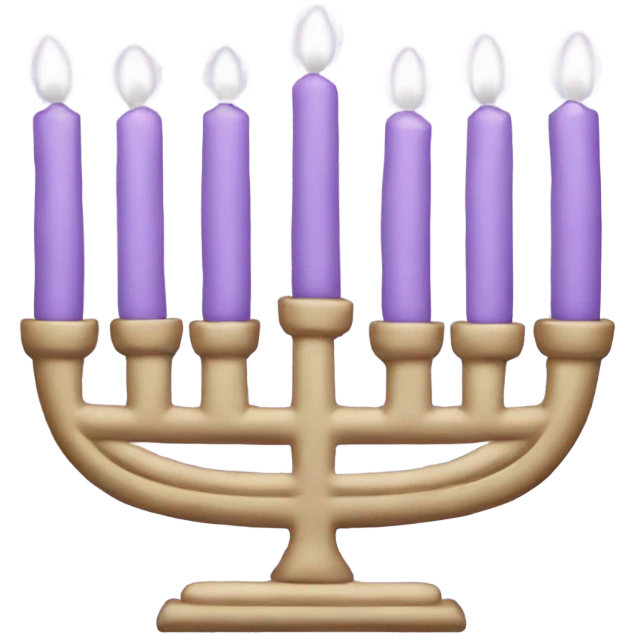 light purple menorah emoji