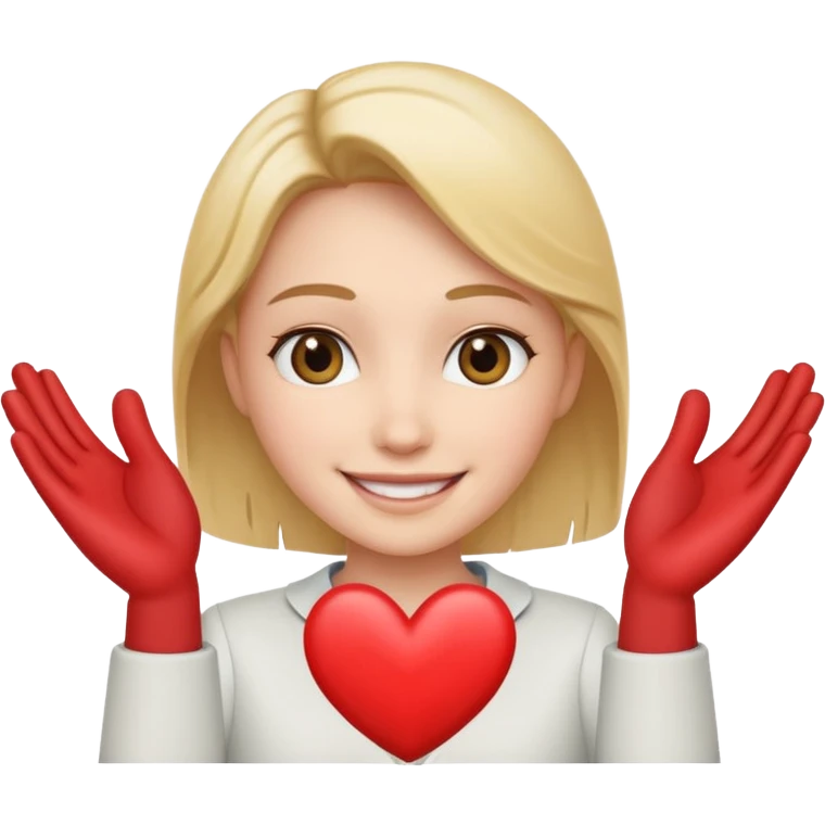 smiling face with hands making a heart shape emoji