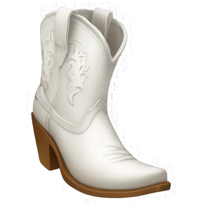 White cowgirl boots  emoji