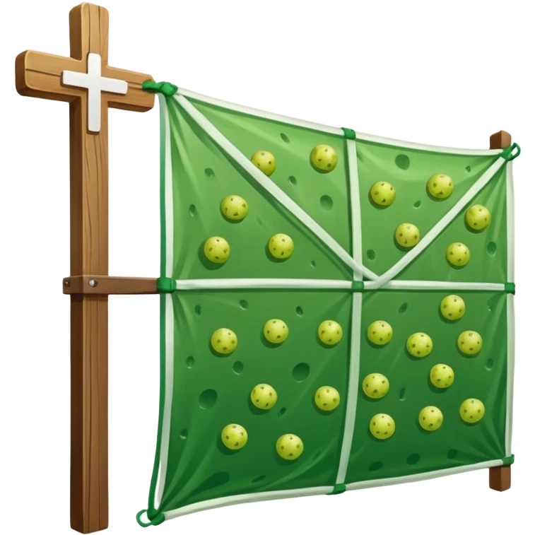 Pickleball and a Cross emoji