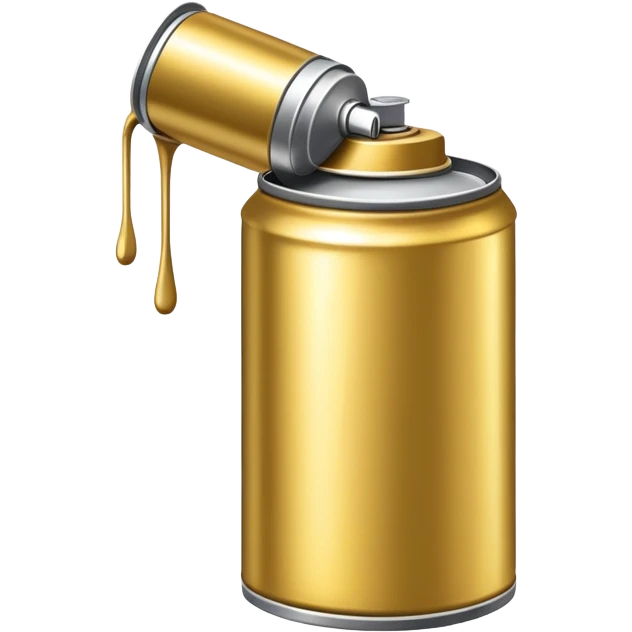 Gold spray paint can for graffiti emoji