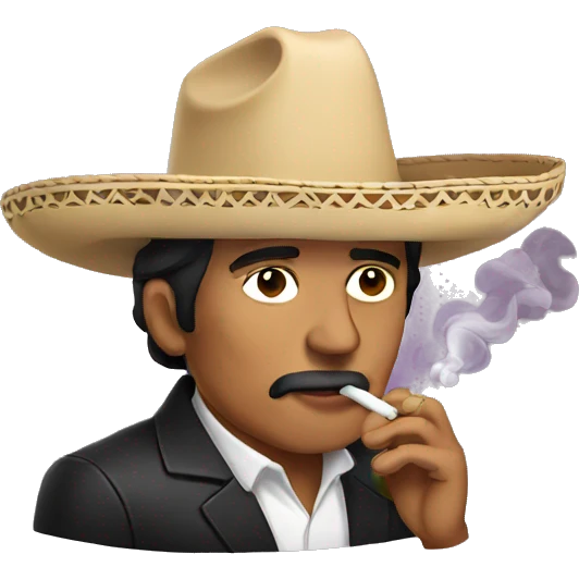 mexican man smoking emoji