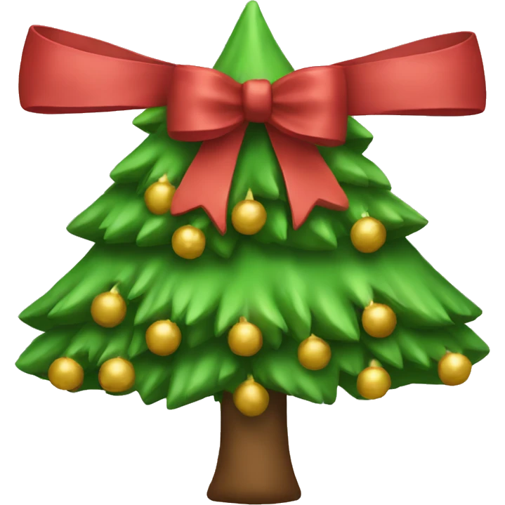 bow christmas tree emoji