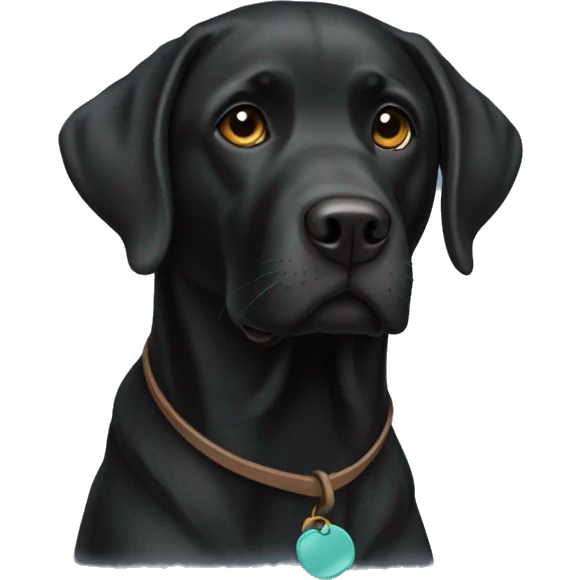 Labrador black emoji