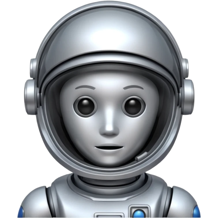 robot with astronaut's helmet emoji