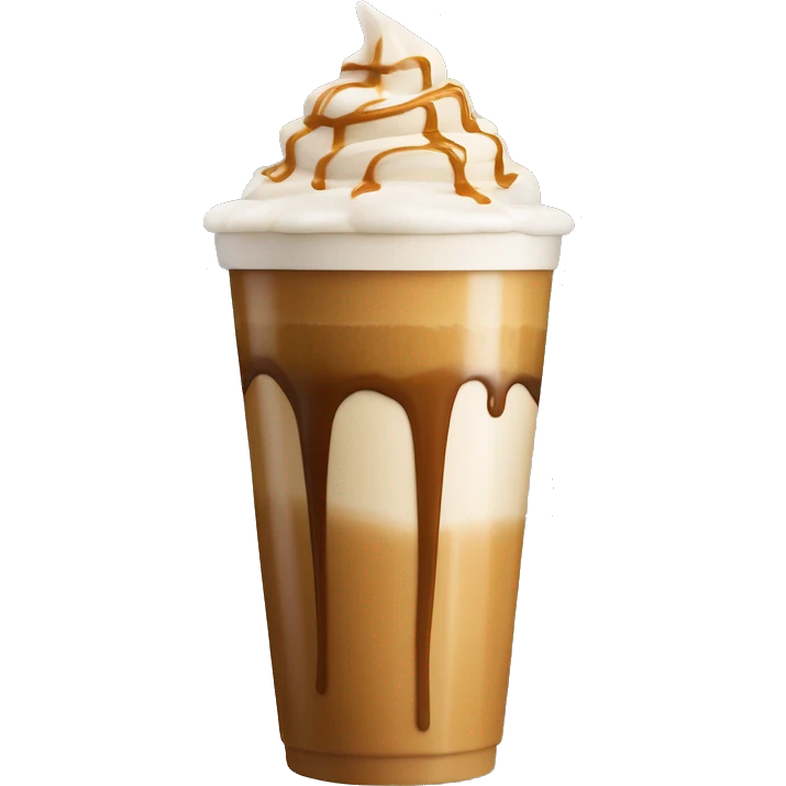 Frappuccino caramel drizzle ￼ with caramel creamer ￼  ￼ emoji