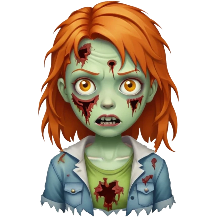 Ginger girl zoombie emoji