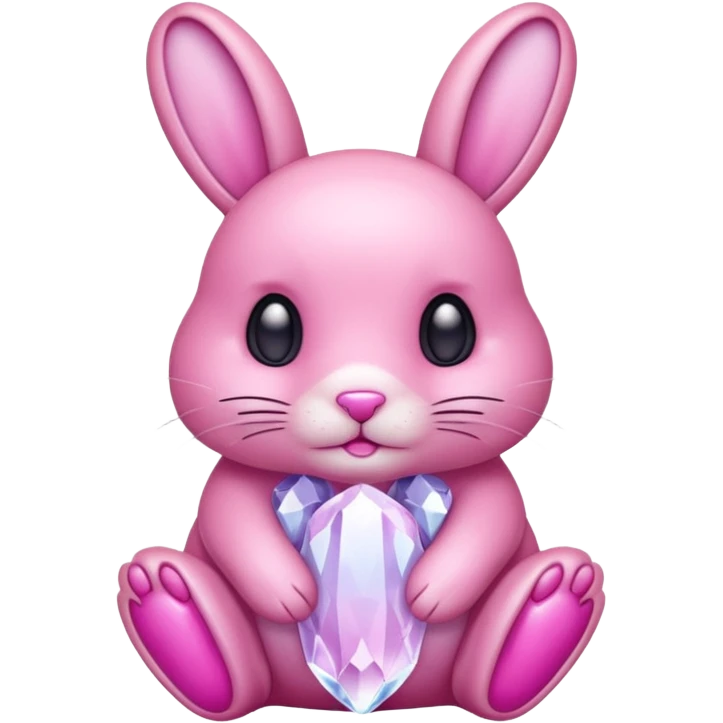  crystallized bunny pink emoji