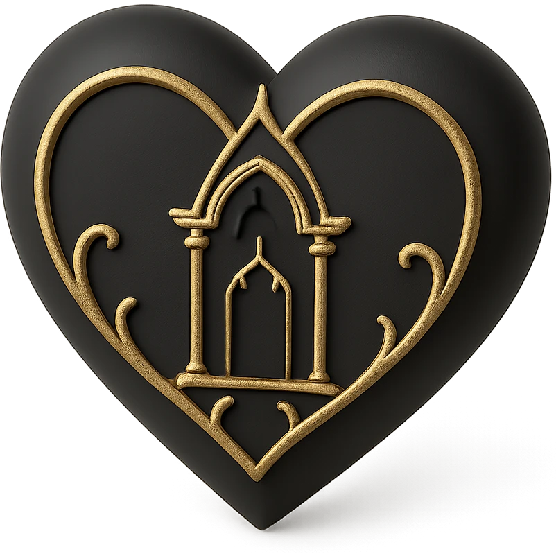 3d gothic heart wdfect
 emoji