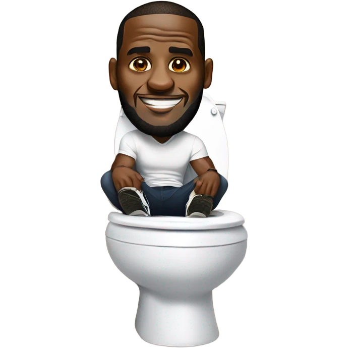 lebron james on a toilet emoji